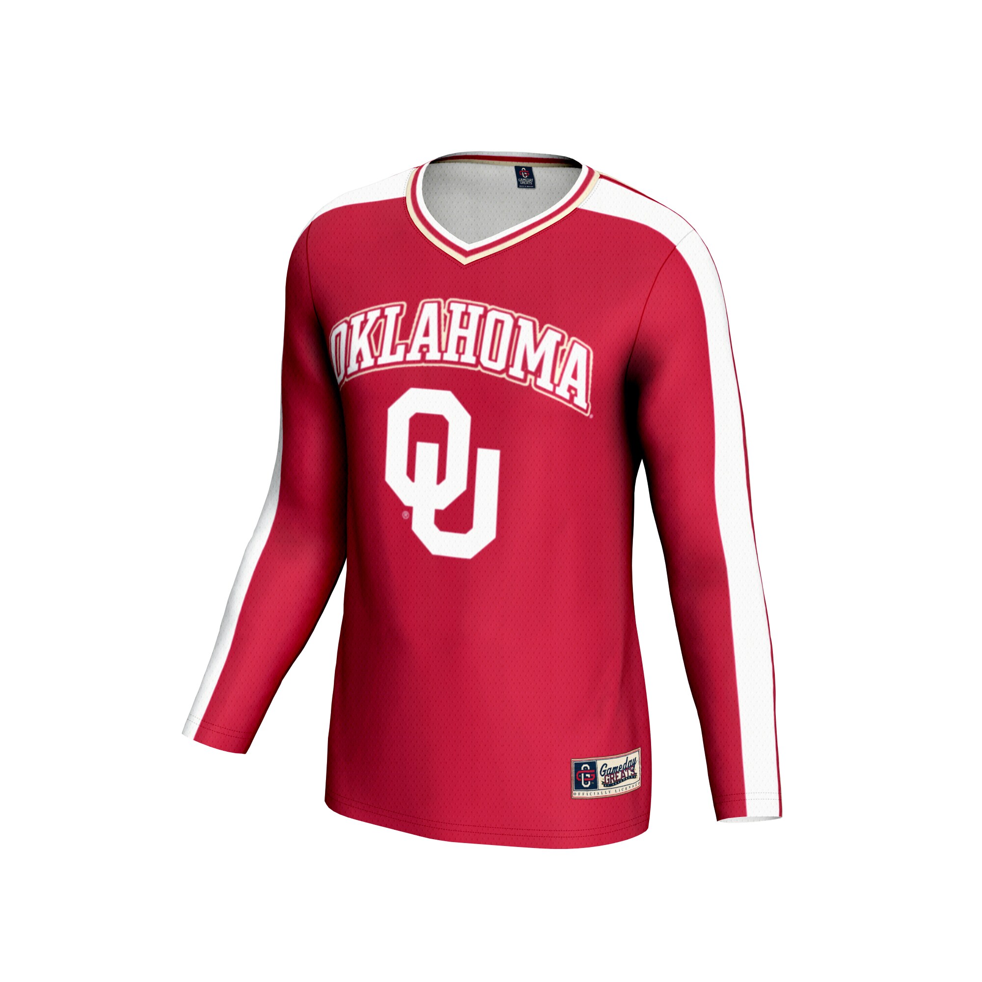 [DDG] Oklahoma Sooners GameDay Greats Unisex #1 Lightweight Volleyball Fashion Jersey - Crimson