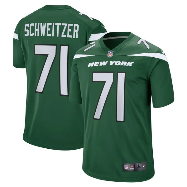 None Wes Schweitzer Game Jersey - Green | NFL Player Jersey | NFL Foot