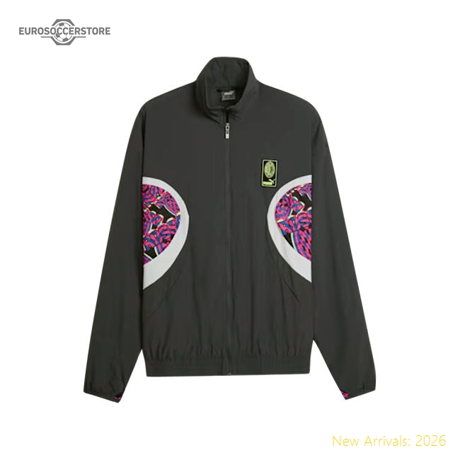 Authentic 2023-2024 Ac Milan Ftblnrgy Woven Jacket (Strong Gray)