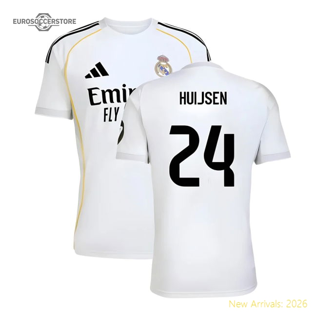 Top-grade 2025-2026 Real Madrid Home Jersey (huijsen 24)
