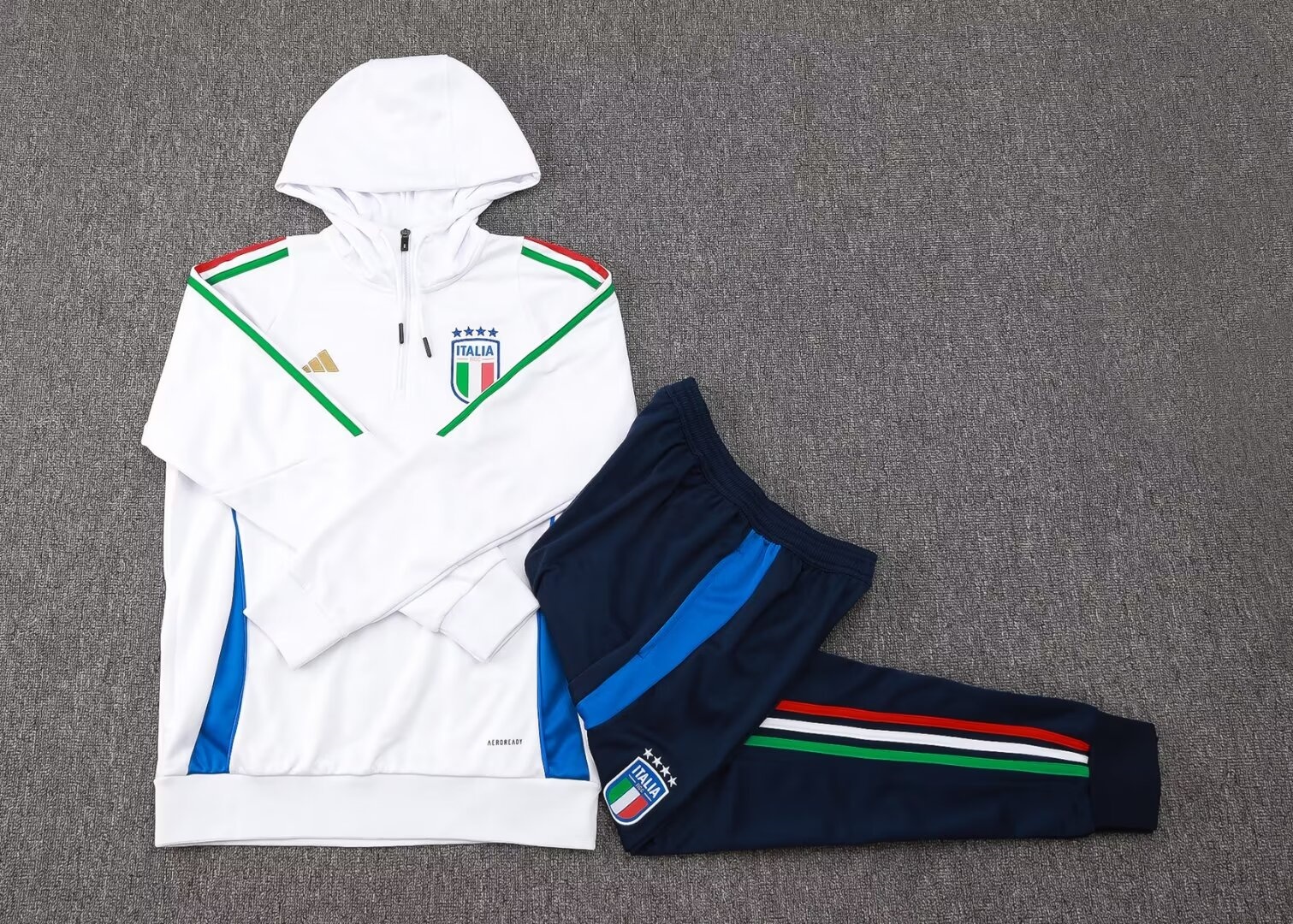 Professional Lightweight 2024 Italy Hoodie Suit - White