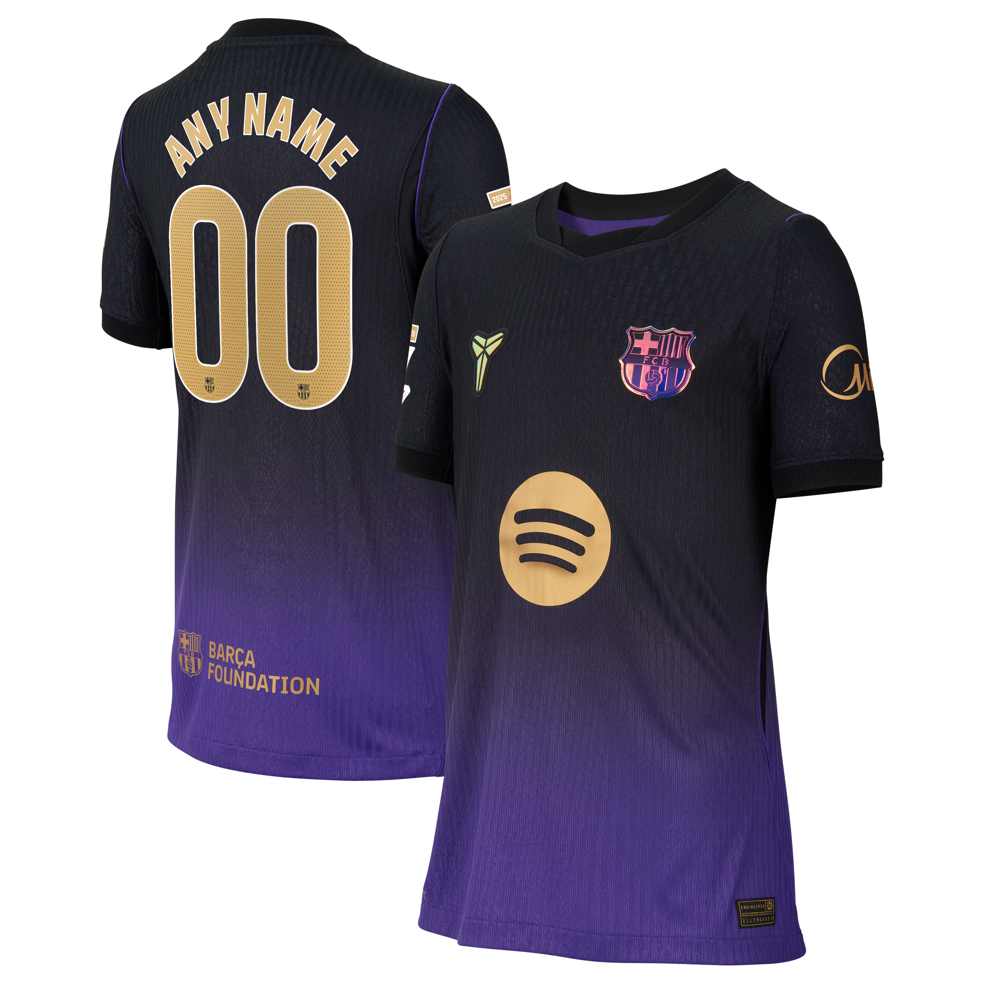 [SJH] Barcelona Youth 2026/27 Away Match Authentic Custom Jersey - Purple