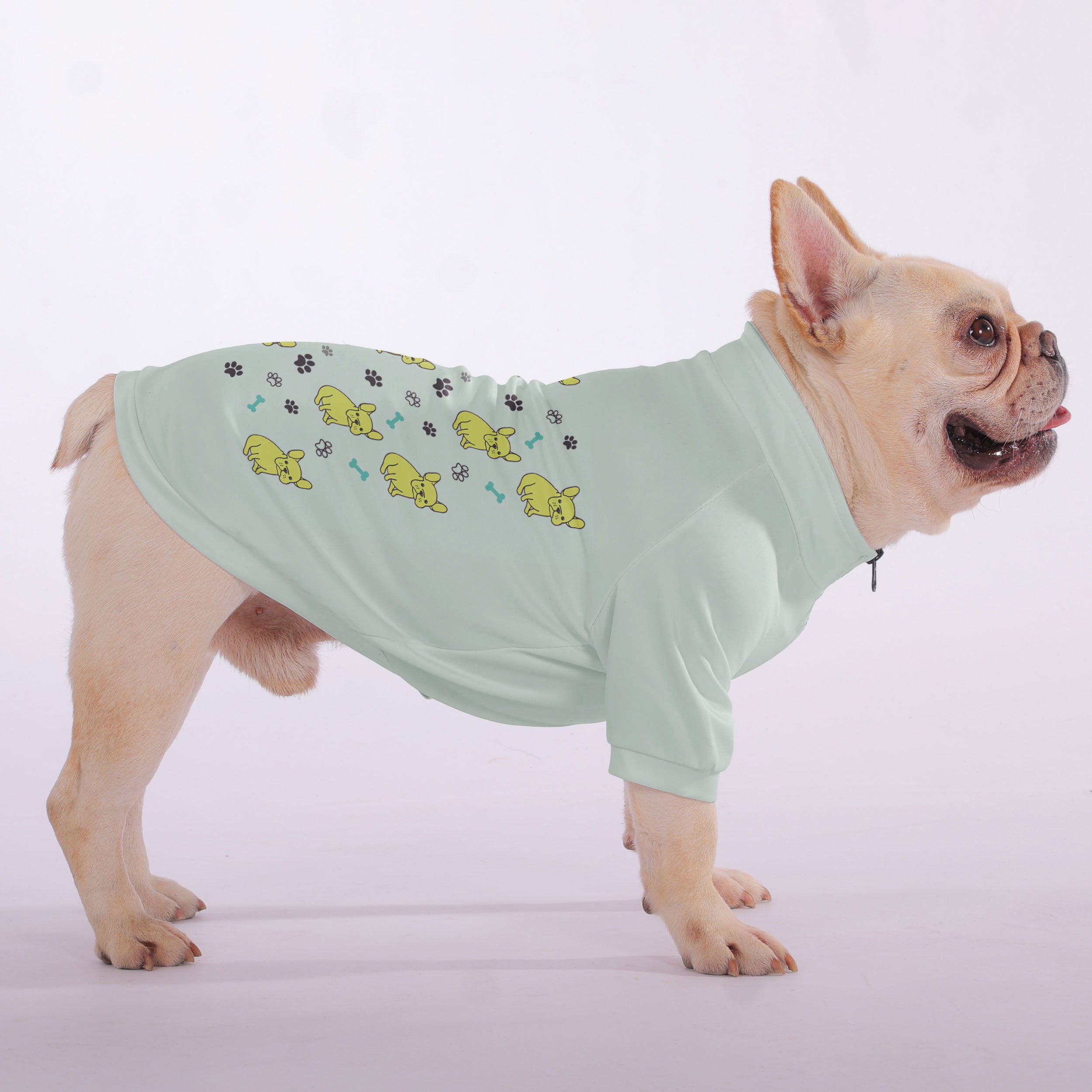 Zip-up Sweatshirt For French Bulldogs Pet Owner Apparel | Durable Build