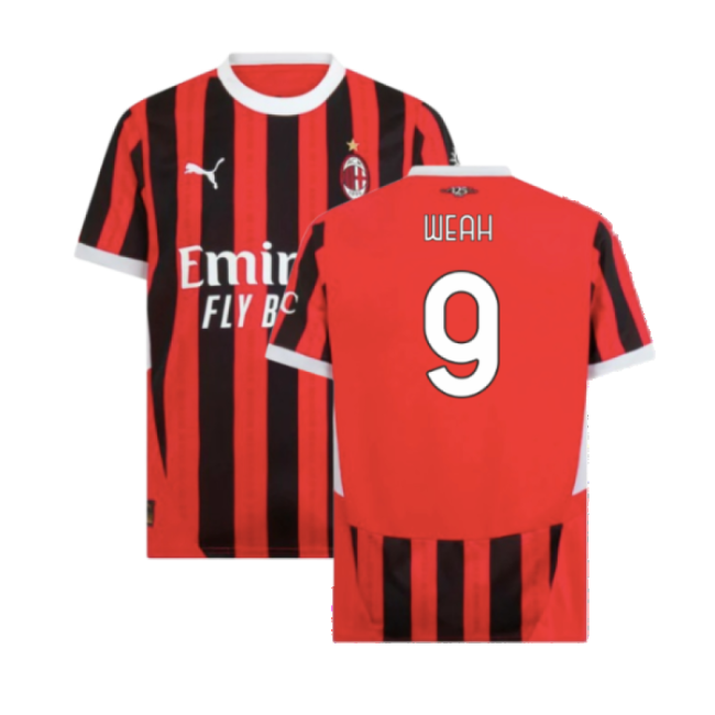 Official 2024-2025 Ac Milan Home With Modern Design - Machine Washable