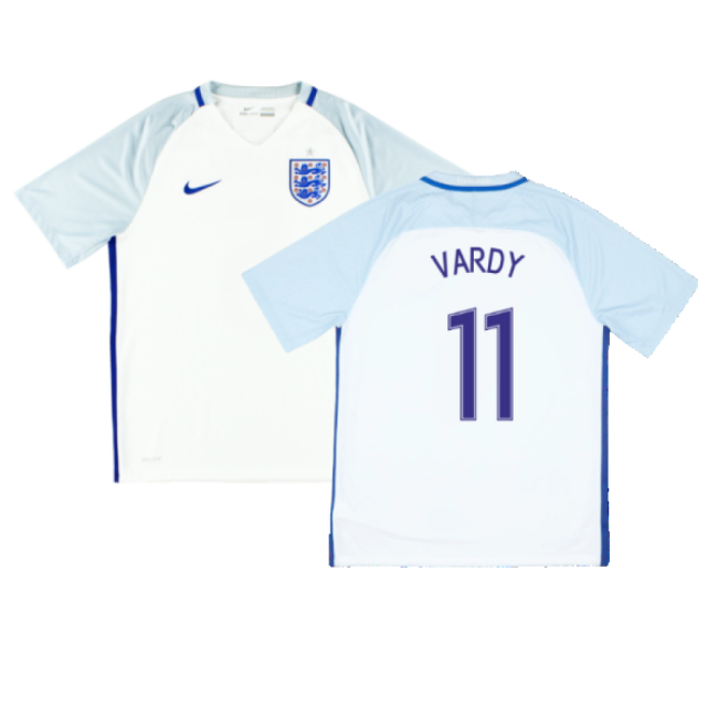 England 2016-17 Home Shirt ((Fair) XXL) (Vardy 11)