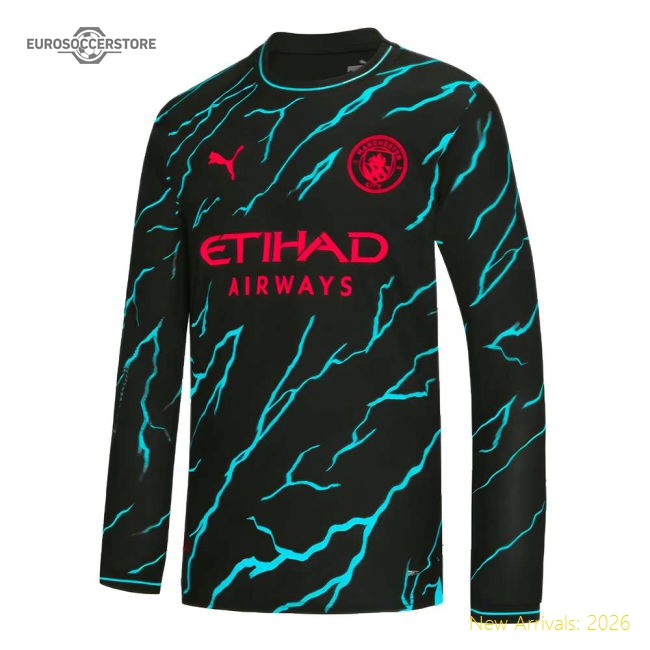Premium 2023-2024 Man City Long Sleeve Third Classic Uniform
