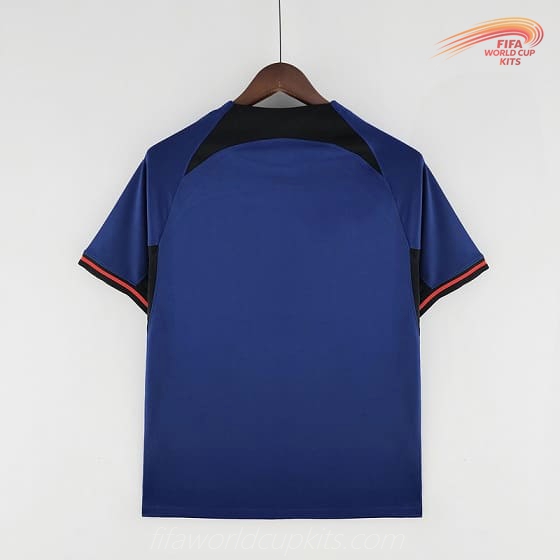 Netherlands 2022 World Cup Away Dark Blue Football Kit