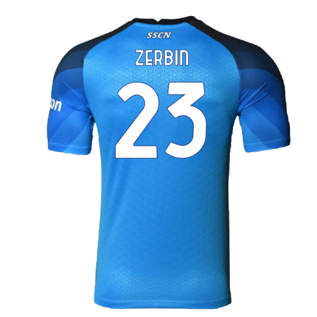 Napoli Fc 2022-23 Player Issue Home Shirt (3xl) (zerbin 23) (excell