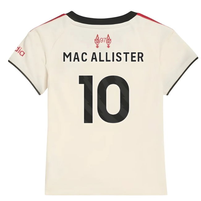 2025-20 Liverpool Away Football Shirt Mac Allister Name Number L M S
