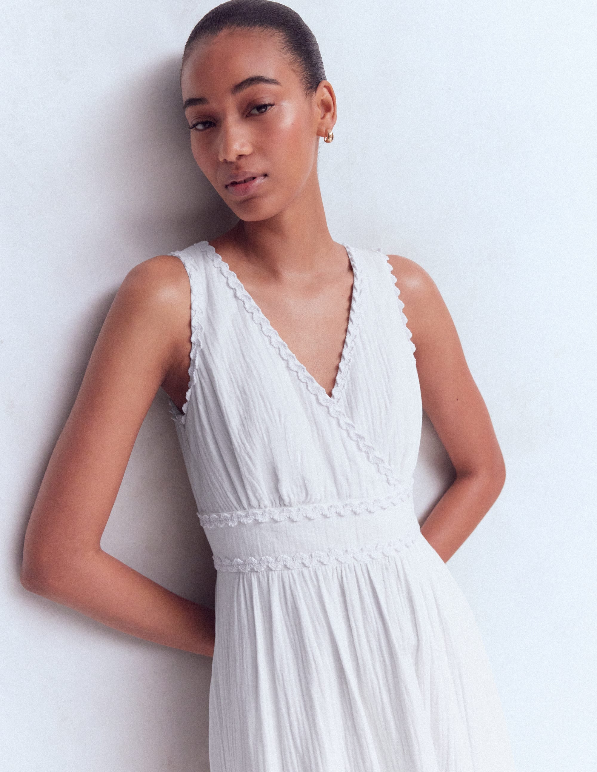 Lorna Trim Double Cloth Dress