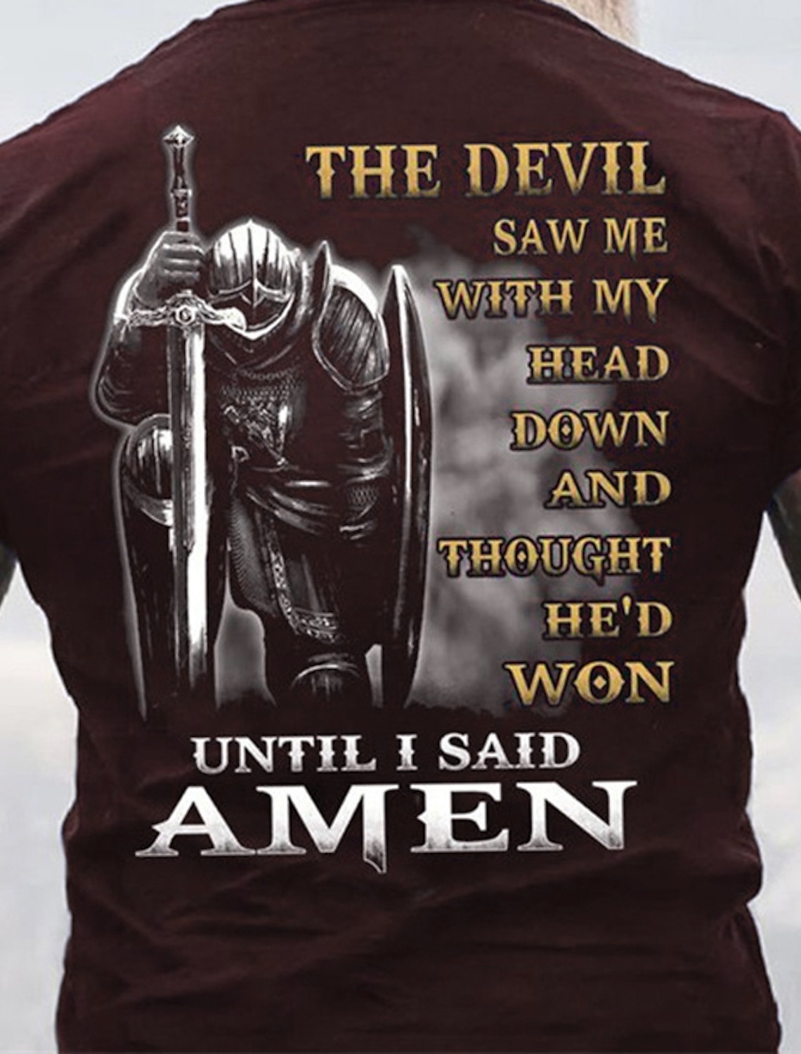 Men's Templar Cross Letter T Shirt Graphic Tee Christian Shirts Short