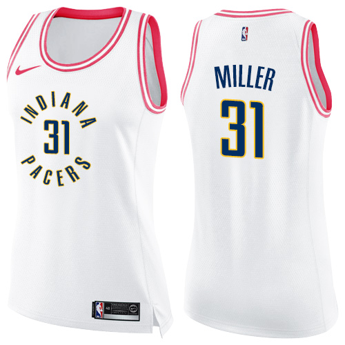 Pacers #31 Reggie Miller Durable 2024 Icon NBA Jersey - White Swingman