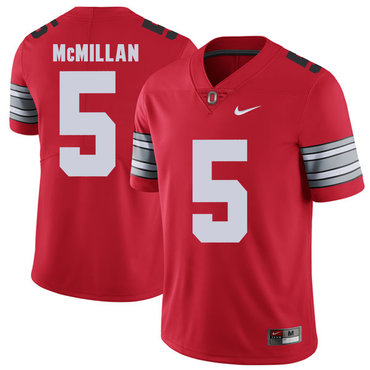 breathable Men's OSU Buckeyes Raekwon Mc #5 Red 2018 Football Jersey