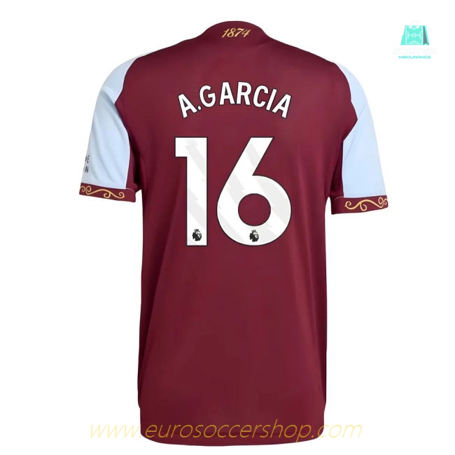 2025-2026 Aston Villa Authentic Home Shirt (A.Garcia 16)