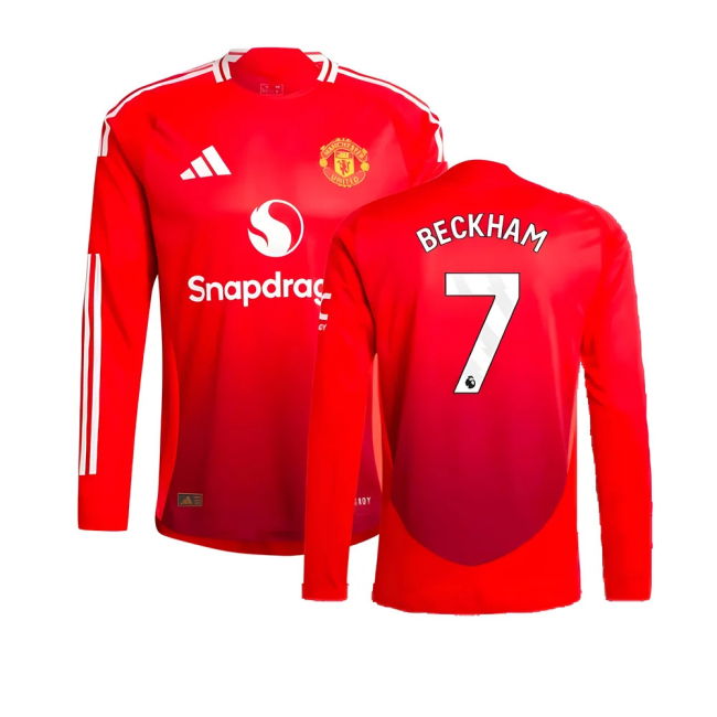 Man Utd Home Football Shirt 2024-20 Season Beckham 7 L M S