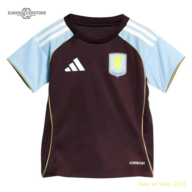 Premium 2025-2026 Aston Villa Home Official Baby Uniform