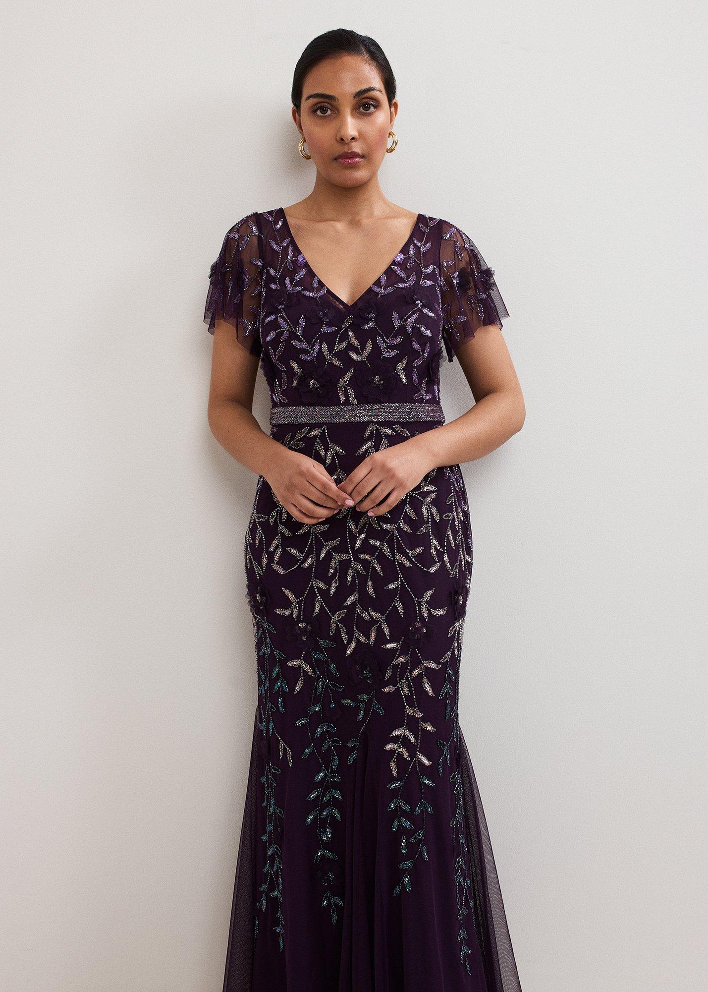 Petite Kaida Beaded Maxi Dress