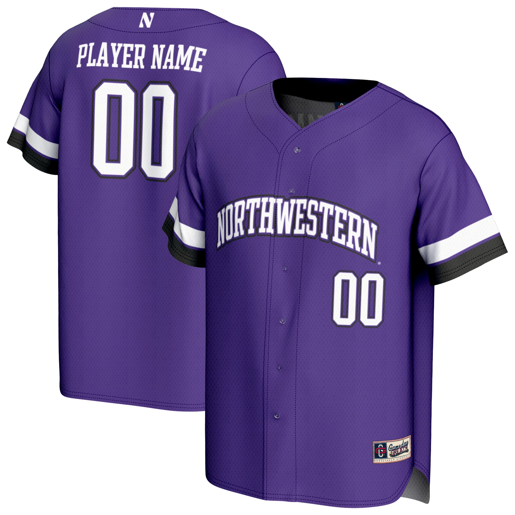 Northwestern Wildcats GameDay Greats Youth NIL Pick-A-Player Lightweight Collegiate Baseball Fashion Jersey - Purple