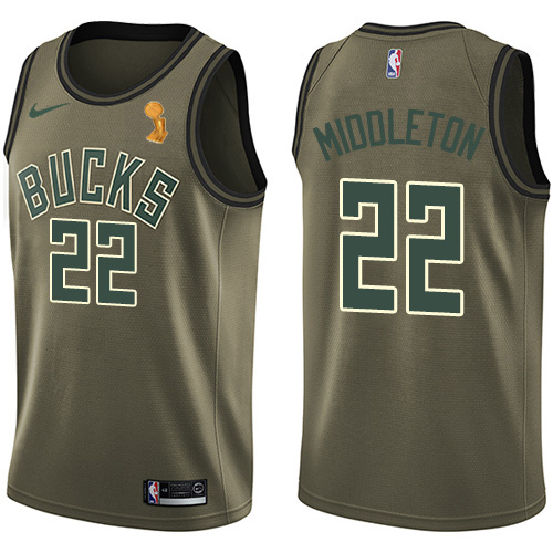 Green MIL Milwaukee Bucks #22 Nike Classic Jersey Basketball Jersey