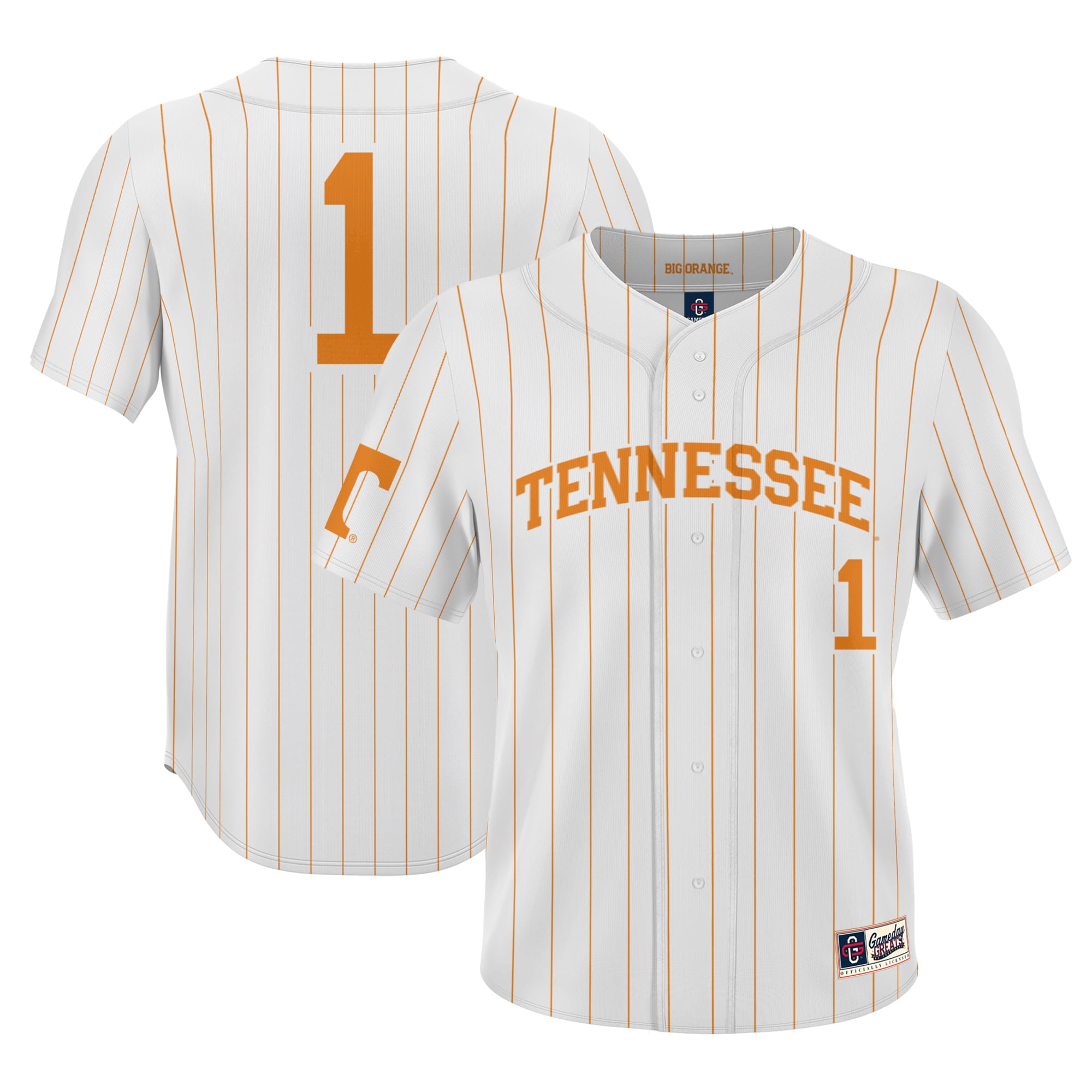 [NJP] Tennessee Volunteers GameDay Greats Youth Lightweight Baseball Jersey - White