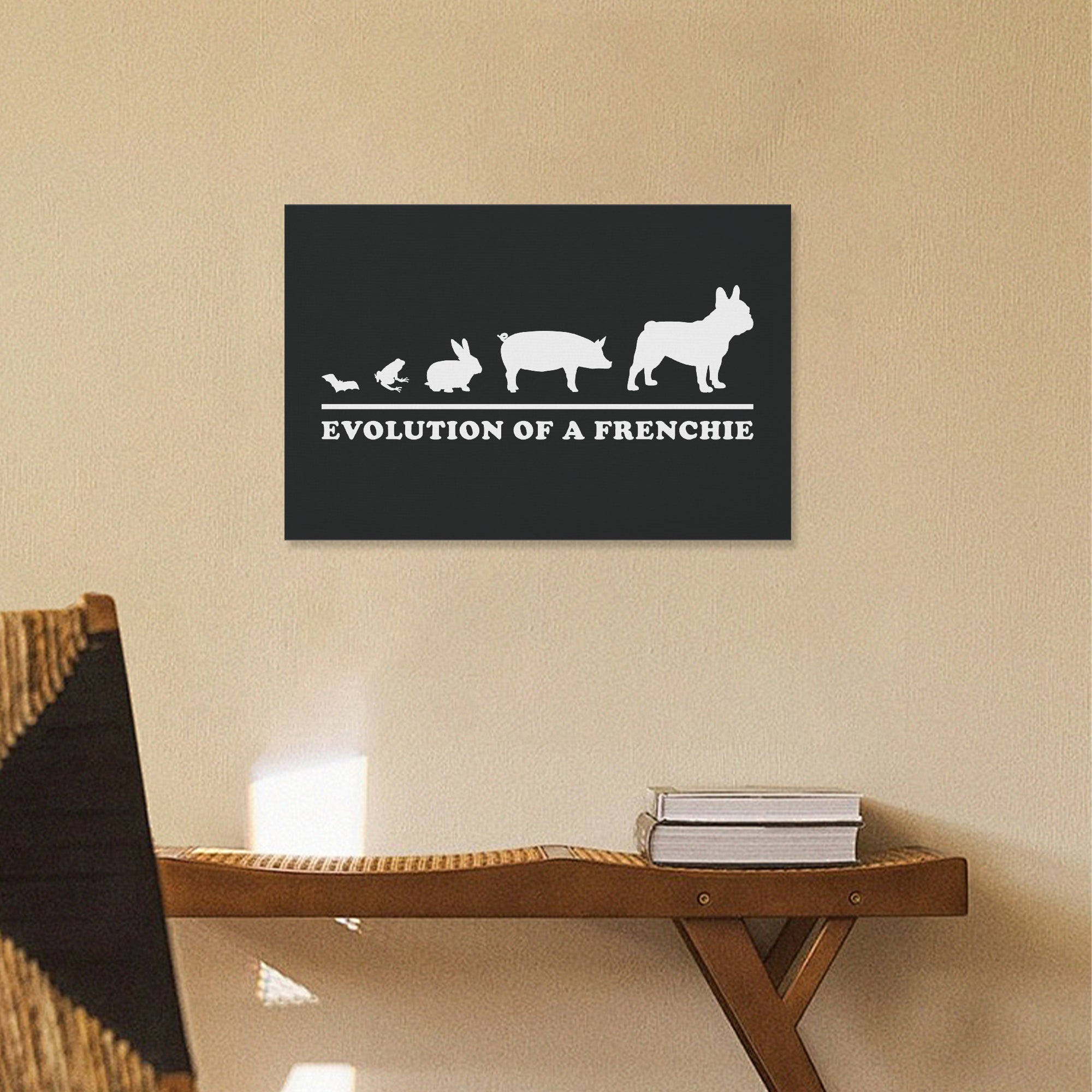 Street-Ready Elaine - Adorable Frenchie Canvas Wall Art for Street Style