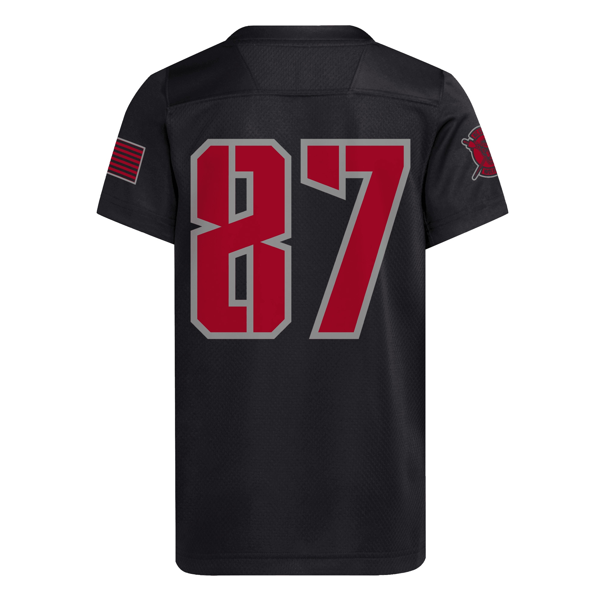#87 NC State Wolfpack Youth Honor & Support Strategy 2026 Season Football Jersey - Black