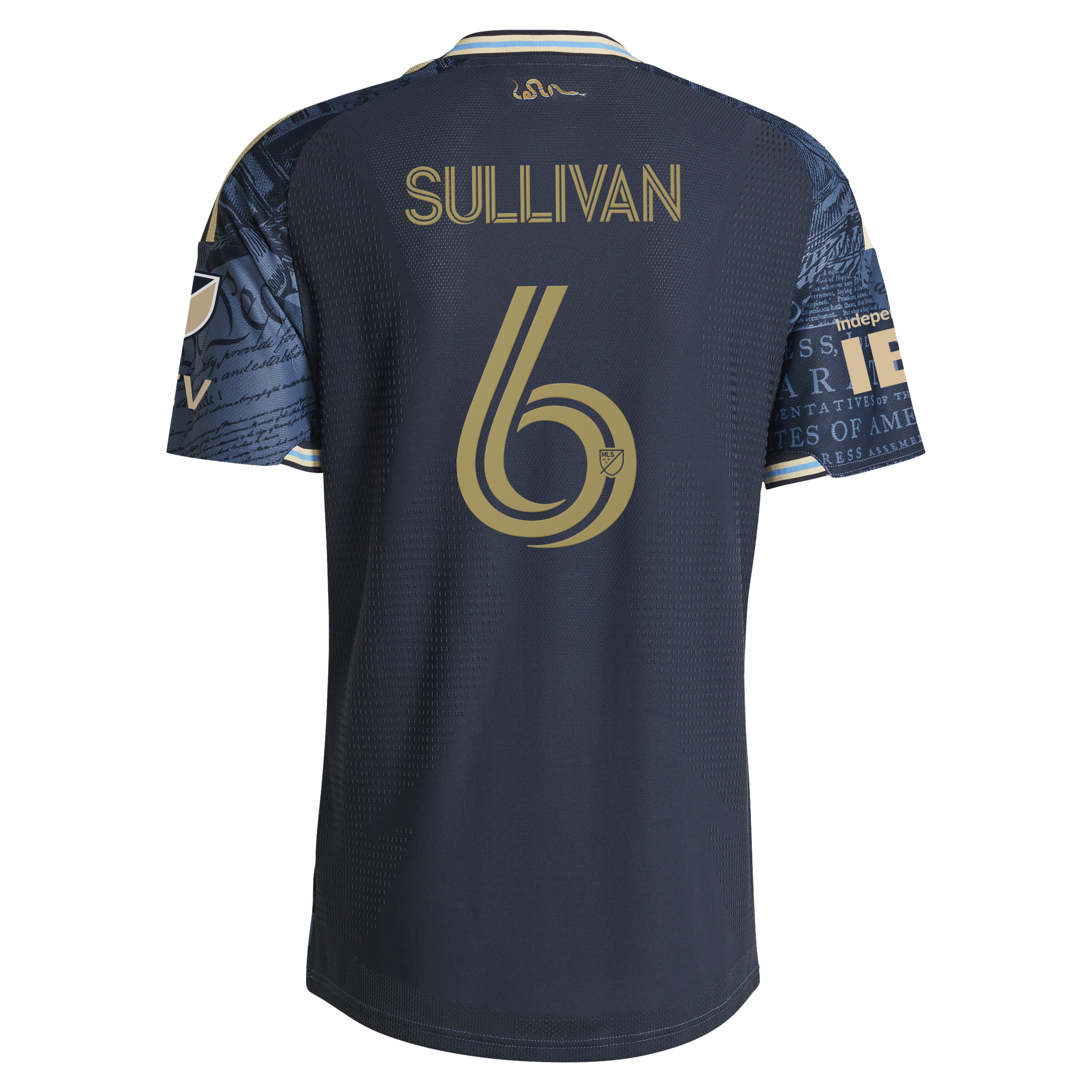 [SJH] Cavan Sullivan Philadelphia Union 2026 1776 Kit On-Field Authentic Patch Jersey - Navy