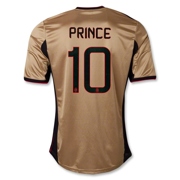 Elite Series 13-14 AC Milan 10 PRINCE Away Golden Jersey Shirt