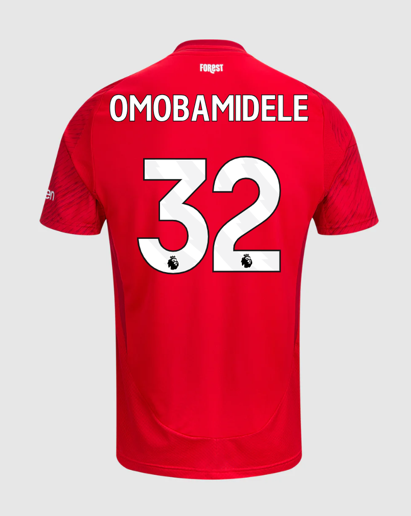 Nottingham Forest Home Omobamidele 32 Football Jersey 24-25 Season