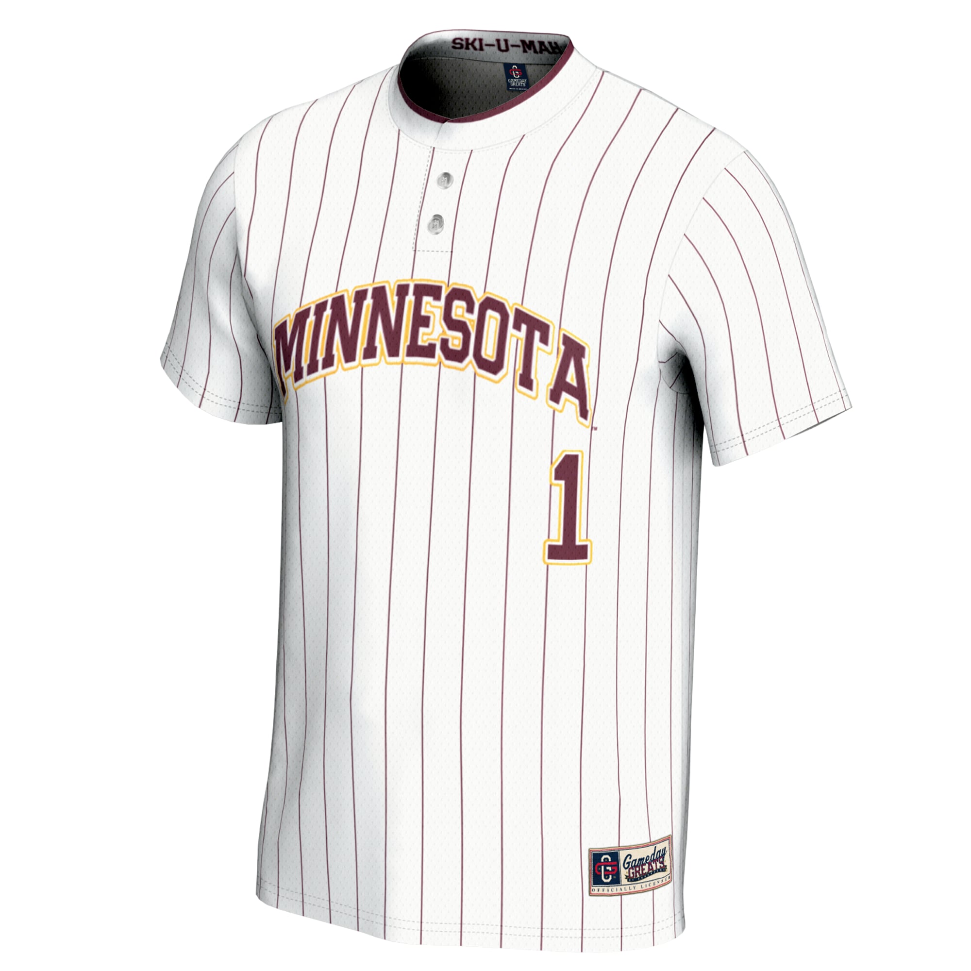 #1 Minnesota Golden Gophers GameDay Greats Youth Lightweight Softball Jersey - White