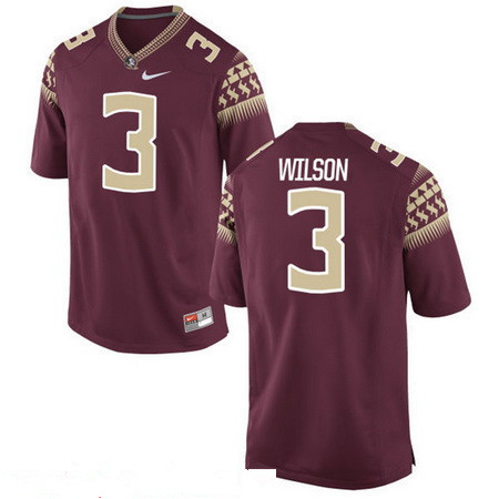comfortable Men's None Jesus Wilson #3 Red 2016 Football Jersey