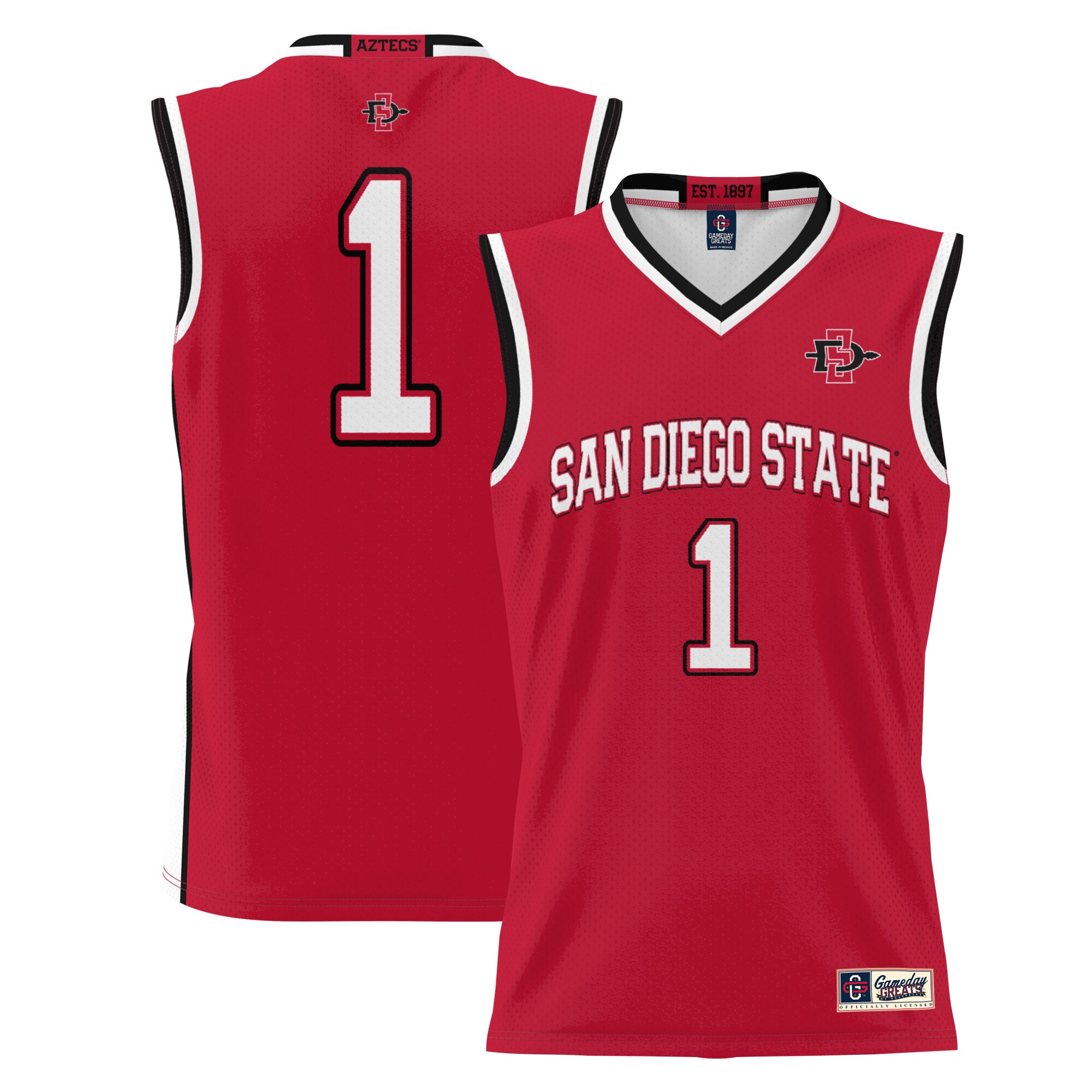 [NJP] San Diego State Aztecs GameDay Greats Youth Lightweight Basketball Jersey - Scarlet