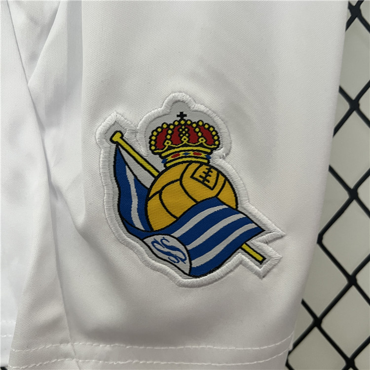 Premium Quality Kids Real Sociedad 2425 Home Football Kit ShirtShorts