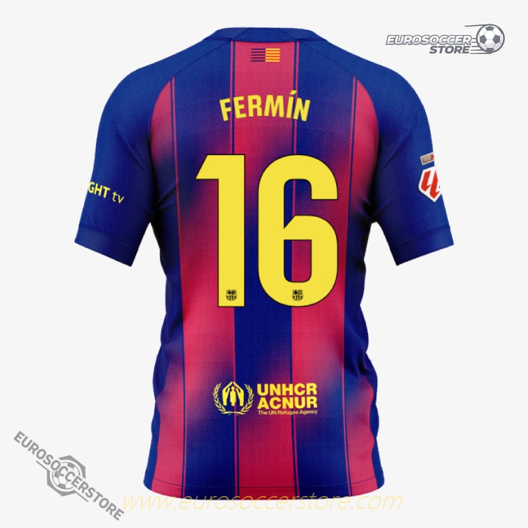 Barcelona's 25-26 Home Player Version Jersey, featuring FERMÍN with the number 16