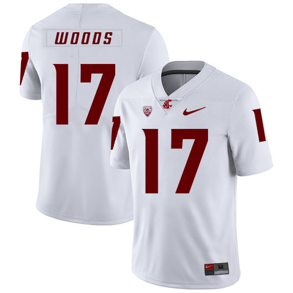 premium Men's None Kassidy Woods #17 White 2024 Football Jersey