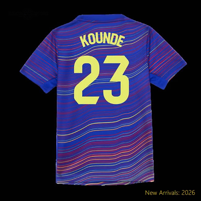 Non-toxic Kids Football Team Kounde Jersey 2025-2026 Soft-touch