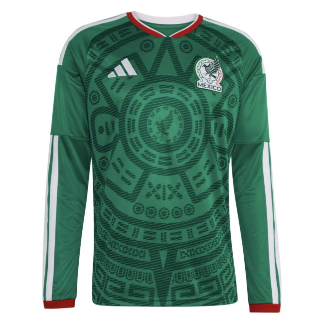 Top-Quality 2026-2027 Mexico Long Sleeve Home Shirt (Sanchez 9)