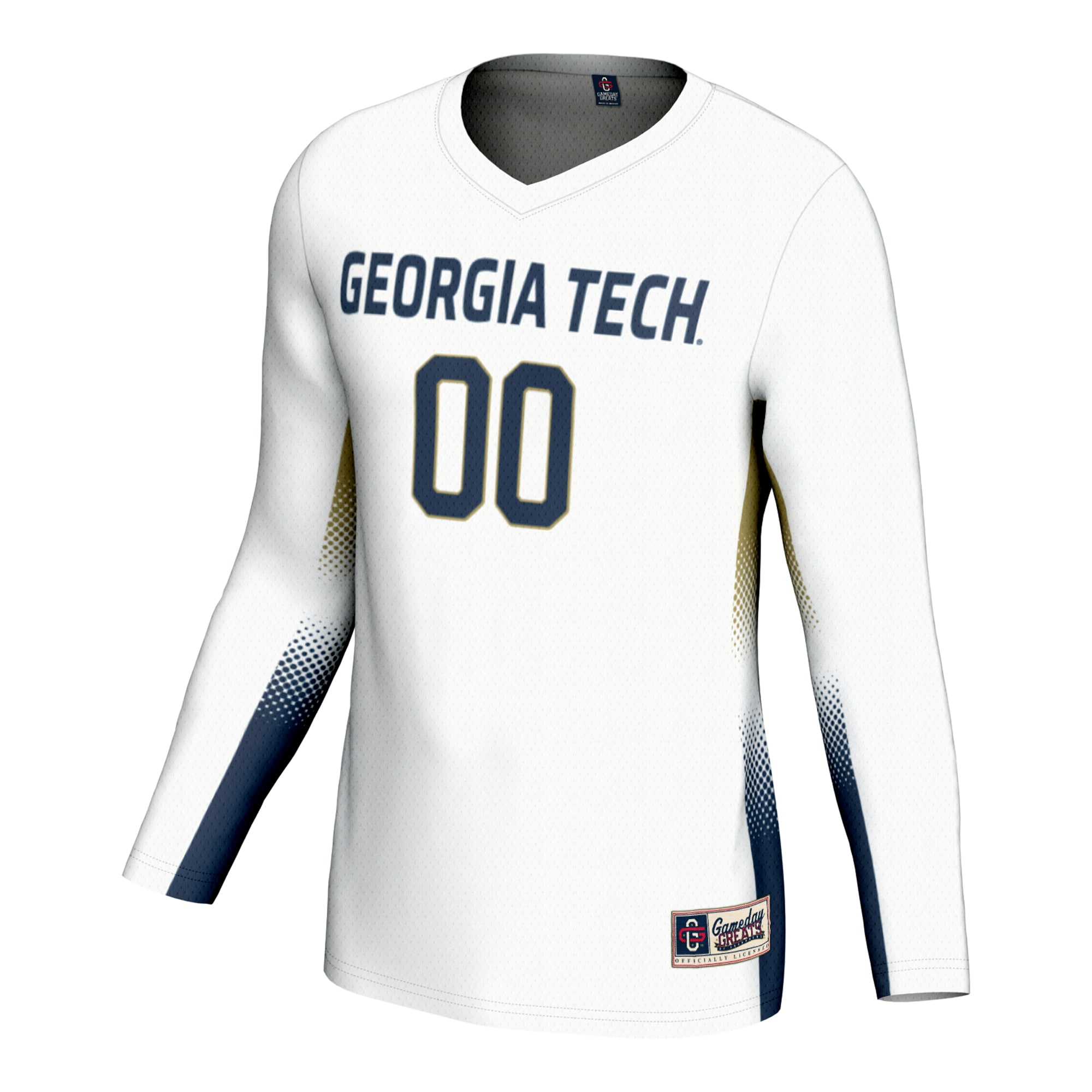 [DDG] Georgia Tech Yellow Jackets GameDay Greats Youth NIL Lightweight Volleyball Jersey - White