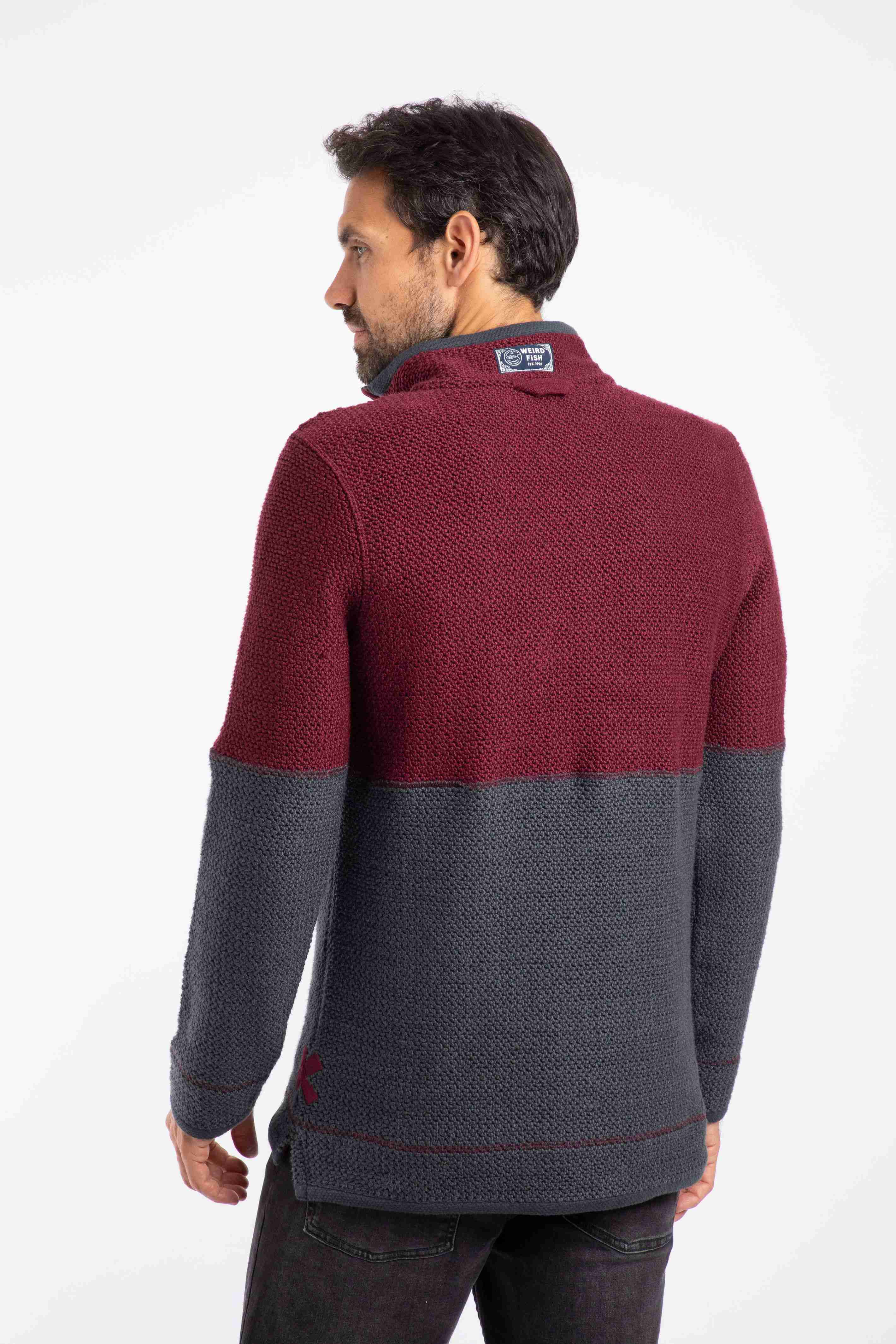 Kielder 1/4 Zip Limited Edition Macaroni Sweatshirt Antique Cherry