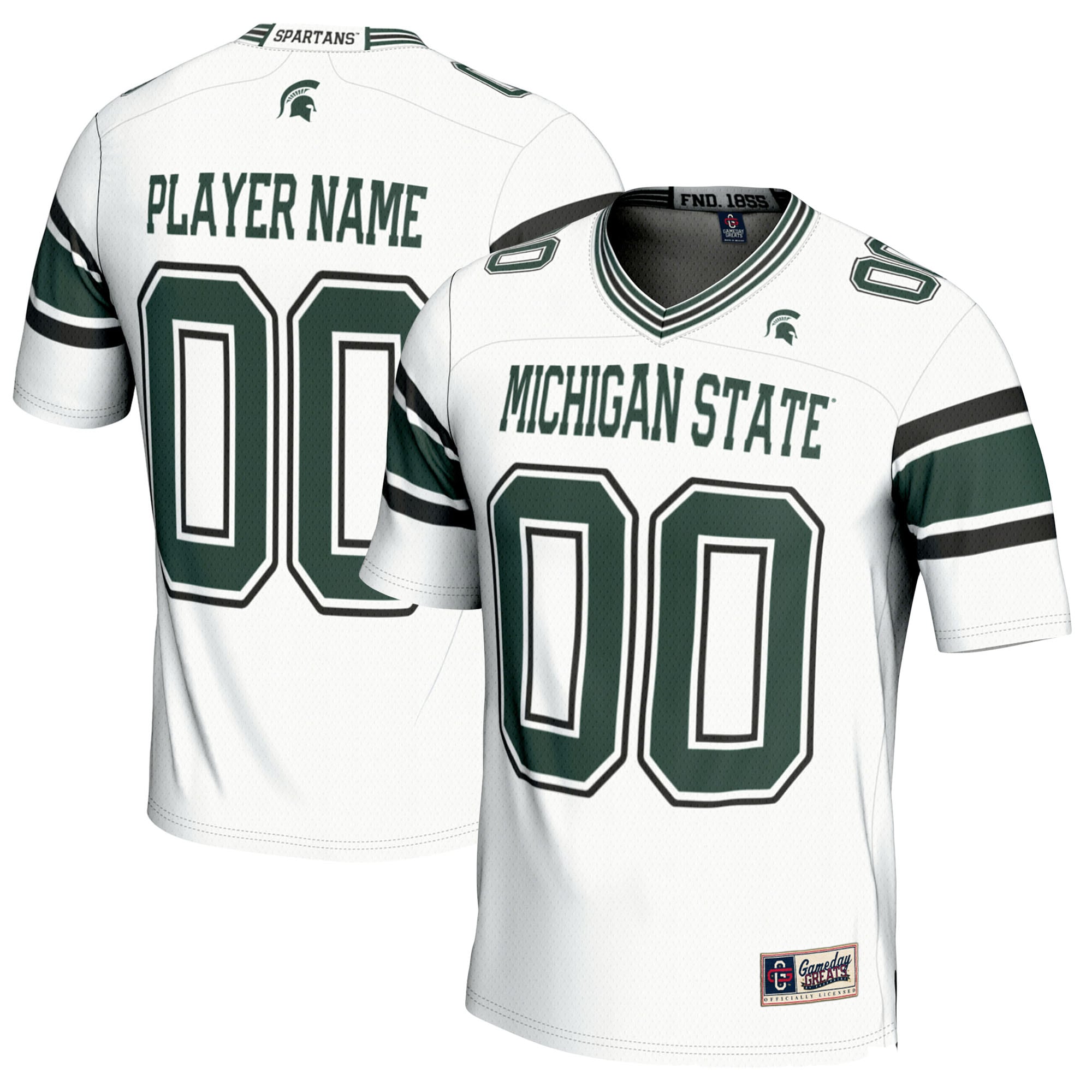 [NJP] Michigan State Spartans GameDay Greats Youth NIL Pick-A-Player Football Jersey - White