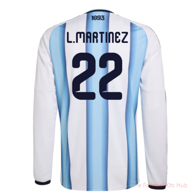 [LK] 2026/27 Argentina Long Sleeve Home Shirt (L.Martinez 22)
