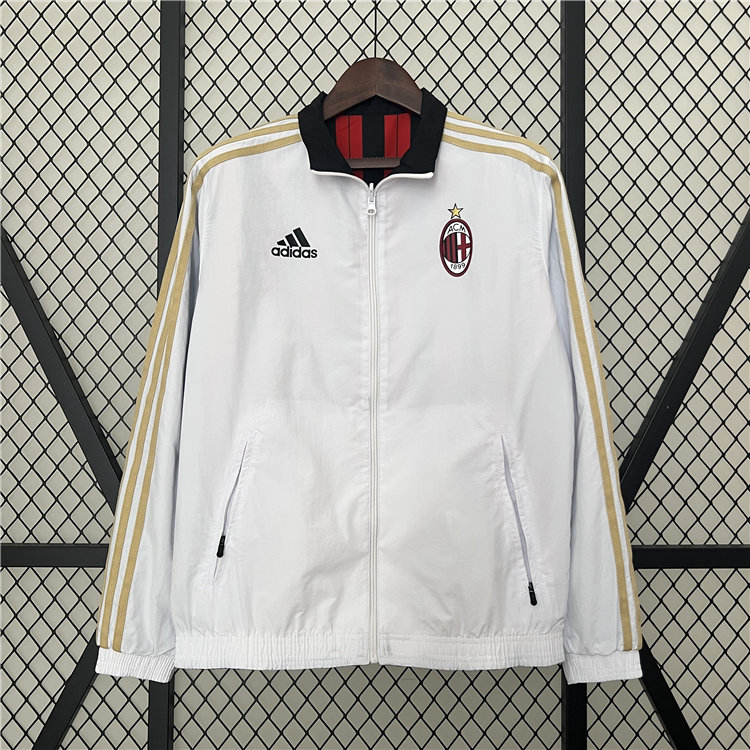 Professional Grade AC Milan 2425 Reversible Trench Jacket RedWhite