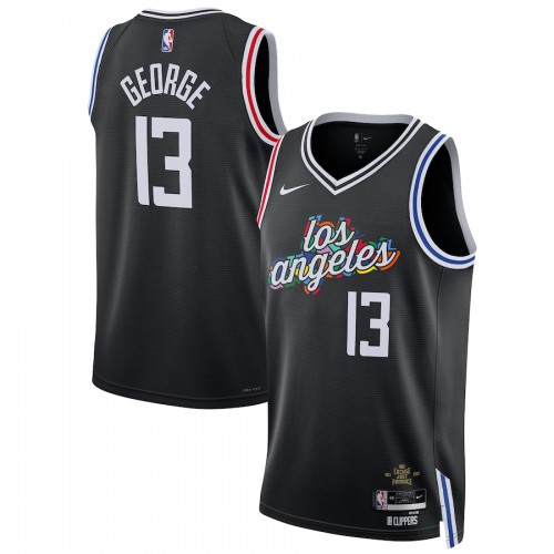 Black Nike Angeles Clippers #13 Clippers Jersey - Performance Fabric