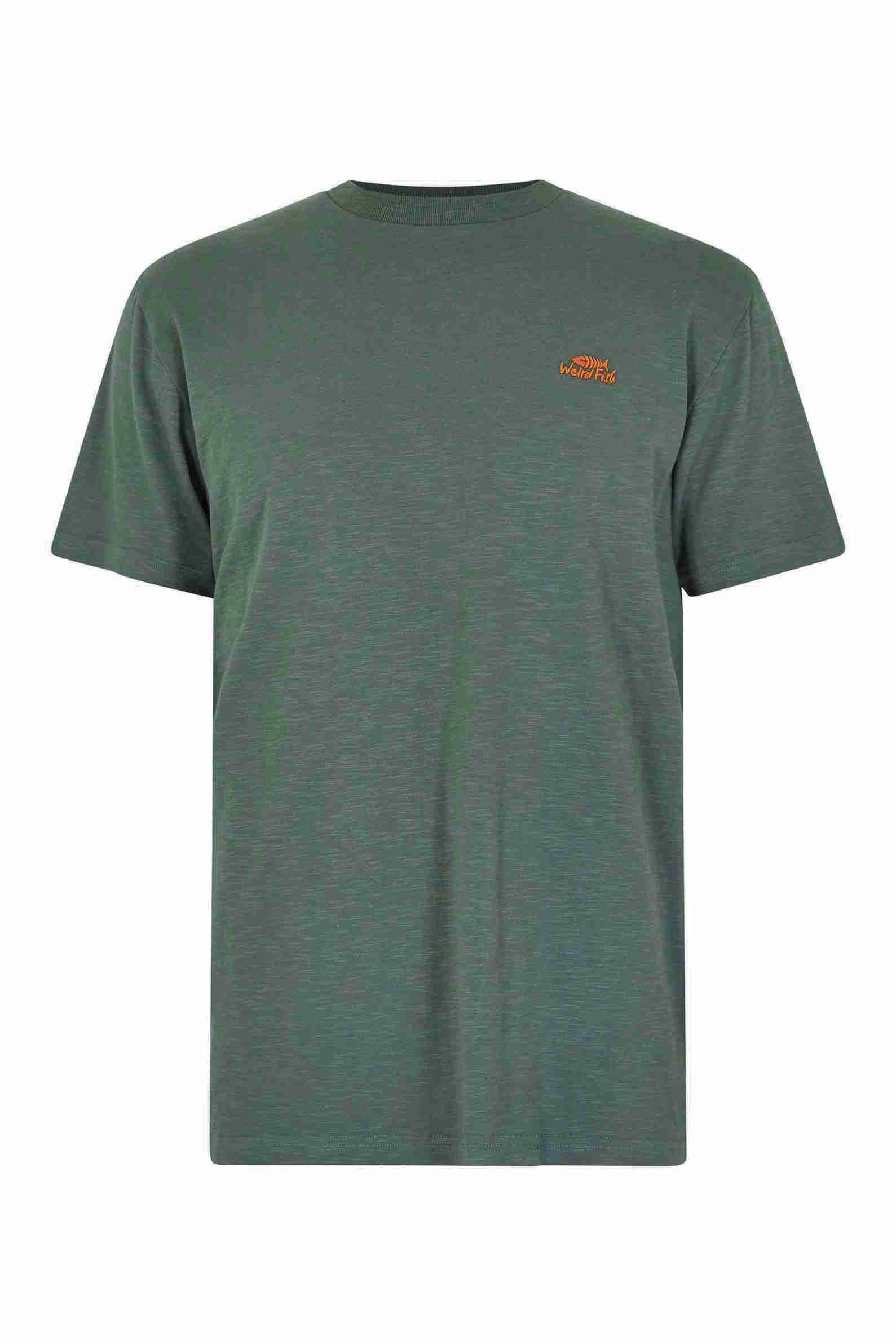 Fished Branded T-Shirt Dusky Green