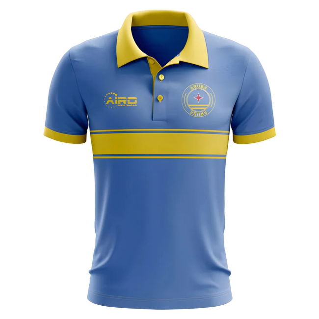 Performance Aruba Republic Concept Stripe Polo Shirt (Blue)