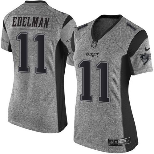 NFL NE Patriots #11 Julian Edelman Limited Gray Jersey - Fan Favorite