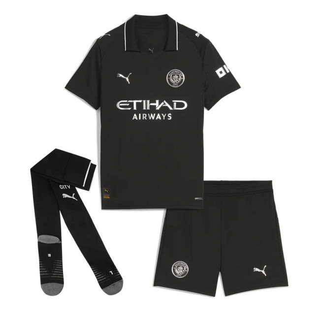 Classic Man City 2025-2026 Man City Away Mini Kit (Kompany 4) for G...