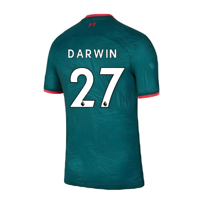 DARWIN 27 Original Replica Liverpool Third Fan Shirt for Adults