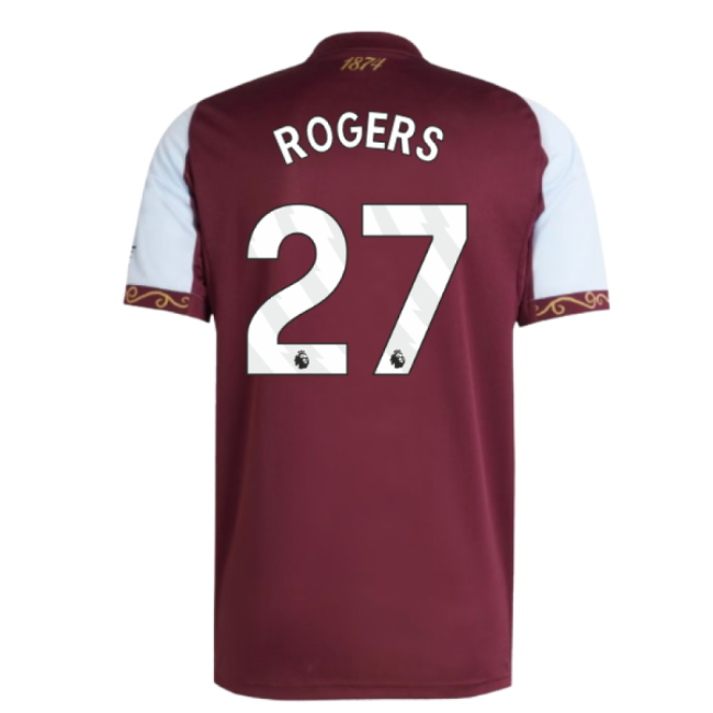 Match-ready Home Aston Villa Rogers Jersey 2025-2026 Durable