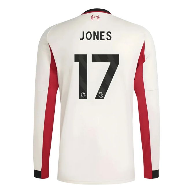 2025-2026 Liverpool Long Sleeve Away Shirt (Jones 17) (Match Day)